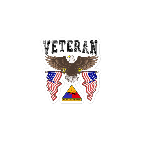 1st Armored Division Veteran (American Eagle 2) Bubble-free stickers
