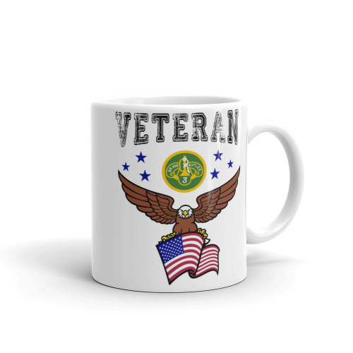 3rd ACR Veteran (American Eagle) White glossy mug