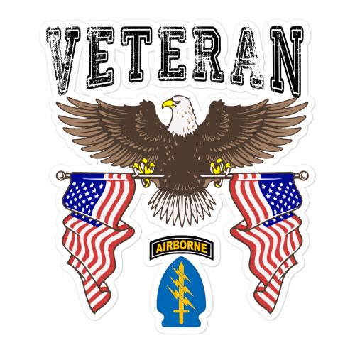United States Army Special Forces Veteran (American Eagle 2) Bubble-free stickers