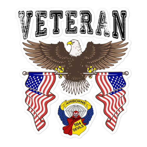 504 Devils Veteran (American Eagle 2) Bubble-free stickers