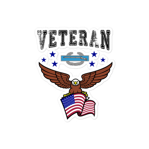 Combat Infantry Badge Veteran (American Eagle) Bubble-free stickers