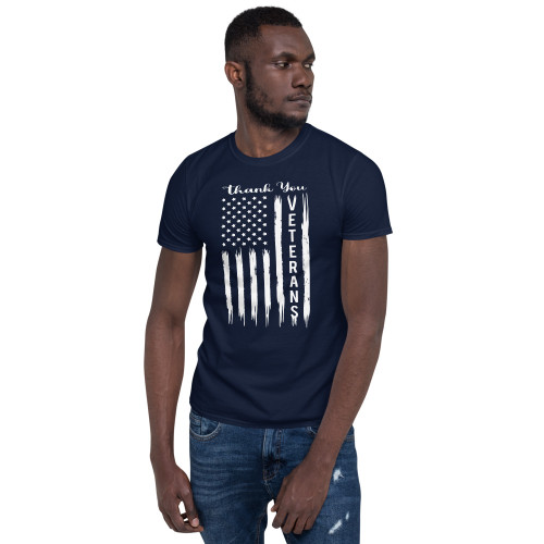 Thank you Veterans (WhiteText) Short-Sleeve Unisex T-Shirt