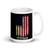Air Force Veteran (Jet Flag) White glossy mug