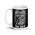 Woman with a DD 2-14 White glossy mug