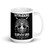 Intruders Will Be Shot White glossy mug