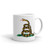 Gadsden Snake White glossy mug