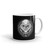Gun Skull White glossy mug