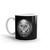 Gun Skull White glossy mug