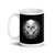 Gun Skull White glossy mug
