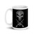 Skull (W/ Crossed Rifles) White glossy mug
