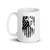 Bald Eagle Flag White glossy mug