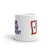 Blue Star Parent White glossy mug