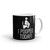 I Pooped Today White glossy mug