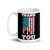 Thank You (Veteran Silhouette) White glossy mug