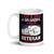 Dad Grandpa Veteran (Fist Bump) White glossy mug