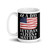 22 A Day Veteran Lives Matter White glossy mug