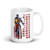 The True Warrior Fights... White glossy mug