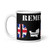 Remembering D Day White glossy mug