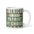 American By Birth Patriot By Choice White glossy mug Option 2)