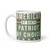 American By Birth Patriot By Choice White glossy mug Option 2)