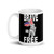 Brave and Free White glossy mug