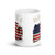 DD 214 (US Flag) White glossy mug