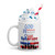 God Bless Our Veterans White glossy mug