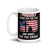 I Proudly Stand for the Flag and Kneel for the Cross White glossy mug