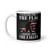 I Stand for the Flag (Kneel for the Cross) White glossy mug (Option 4)