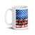 Home of the Free Flag White glossy mug