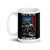 Land of the Free (Warrior) White glossy mug
