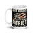 Never Apologize for Being a Patriot (Come and Take Them) White glossy mug