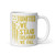 United We Stand Disarmed We Fall White glossy mug