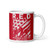 R.E.D. White glossy mug
