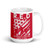 R.E.D. White glossy mug