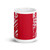 R.E.D. White glossy mug