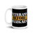 Veterans Before Illegals White glossy mug