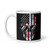 USA Blue Line Skull White glossy mug