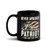 Never Apologize About Being a Patriot Black Glossy Mug