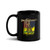 Gadsden Flag Draped Black Glossy Mug