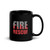 Fire Rescue Black Glossy Mug