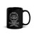 Skull Warrior Black Glossy Mug