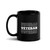 Veteran Stacked Black Glossy Mug