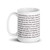 Infantryman's Creed Text White glossy mug