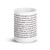 Infantryman's Creed Text White glossy mug