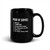 Proof of Service Black Glossy Mug