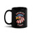 America First (Eagle with Shades) Black Glossy Mug