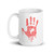Bloody Hand Print Mug