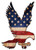 American Flag Flying Eagle Metal Wall Sign (16X23)