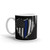 Blue Line Heart Flag Mug